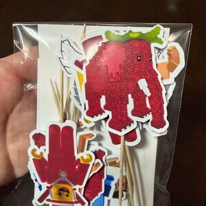Colorful steal a brain rot Roblox themed cupcake toppers